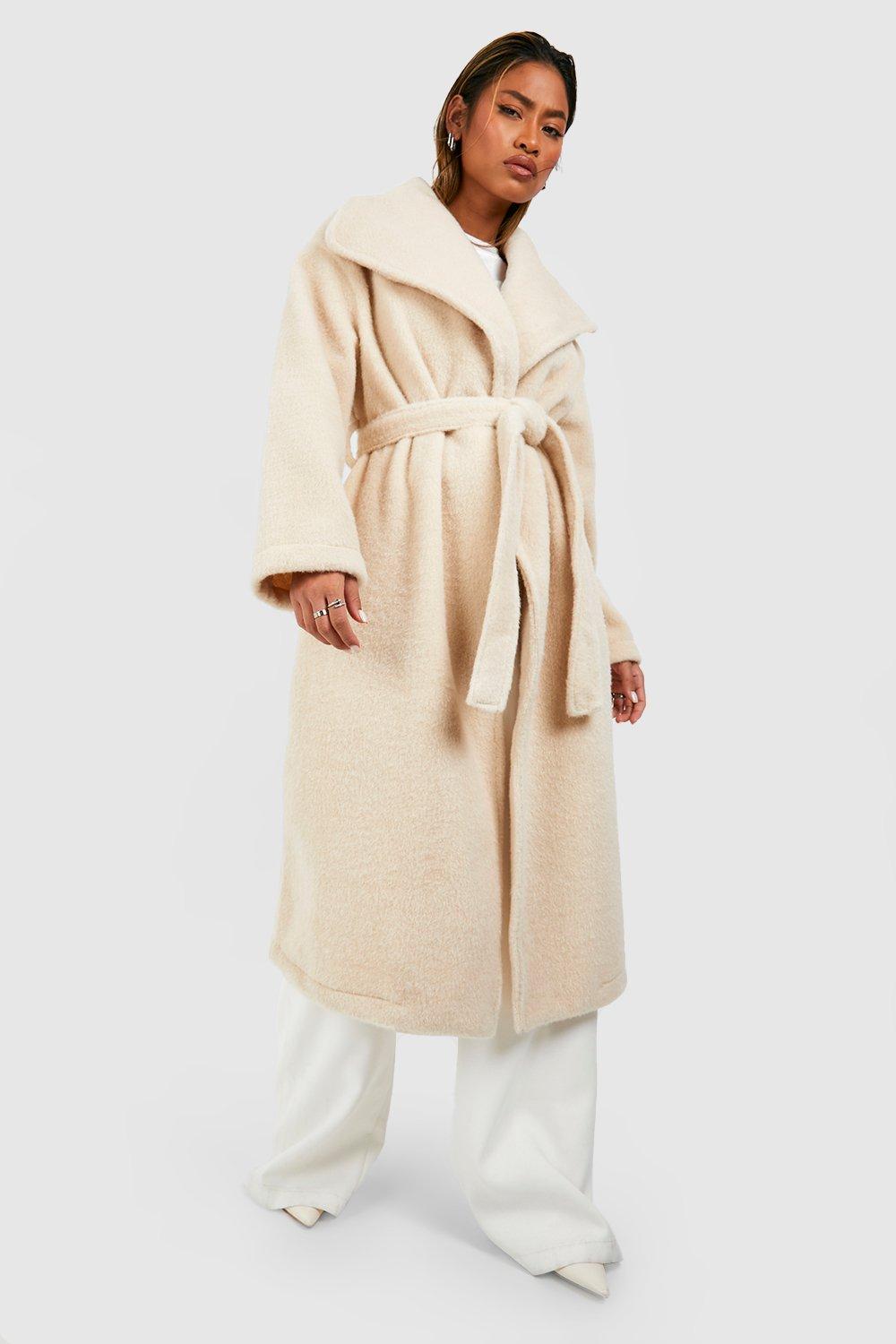 Hooded shawl sale collar coat