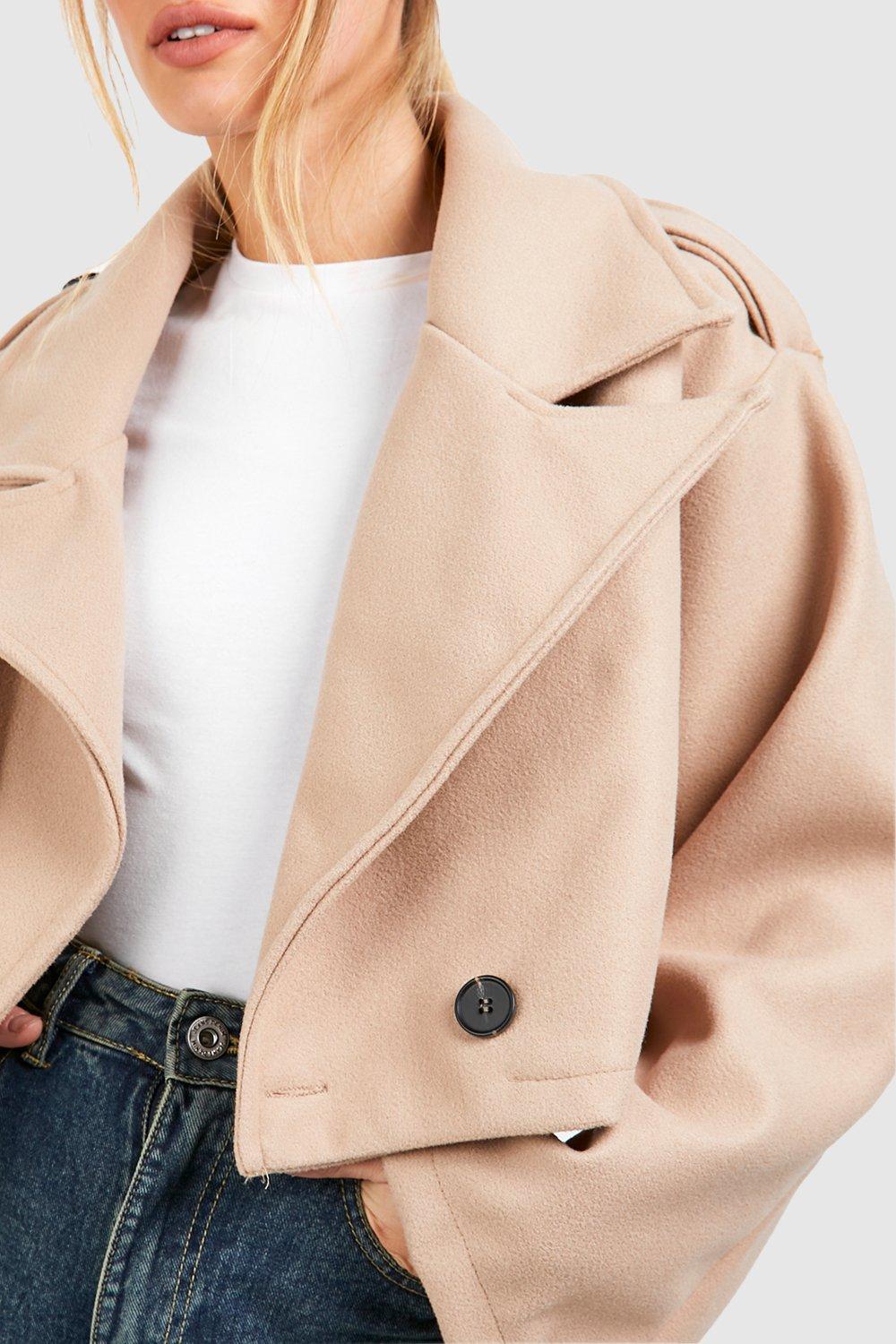 Boxy wool coat sale