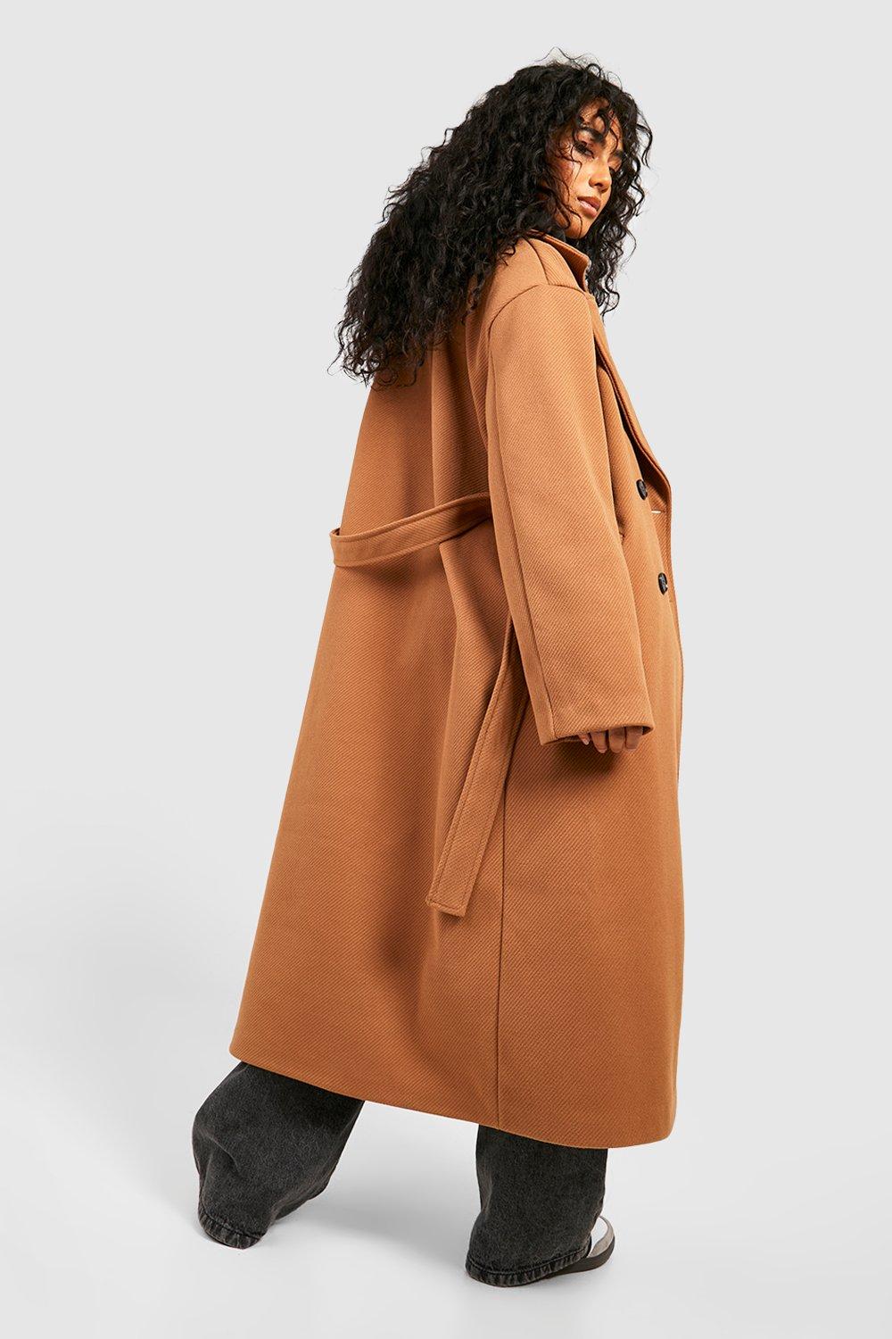 Camel wool cheap maxi coat