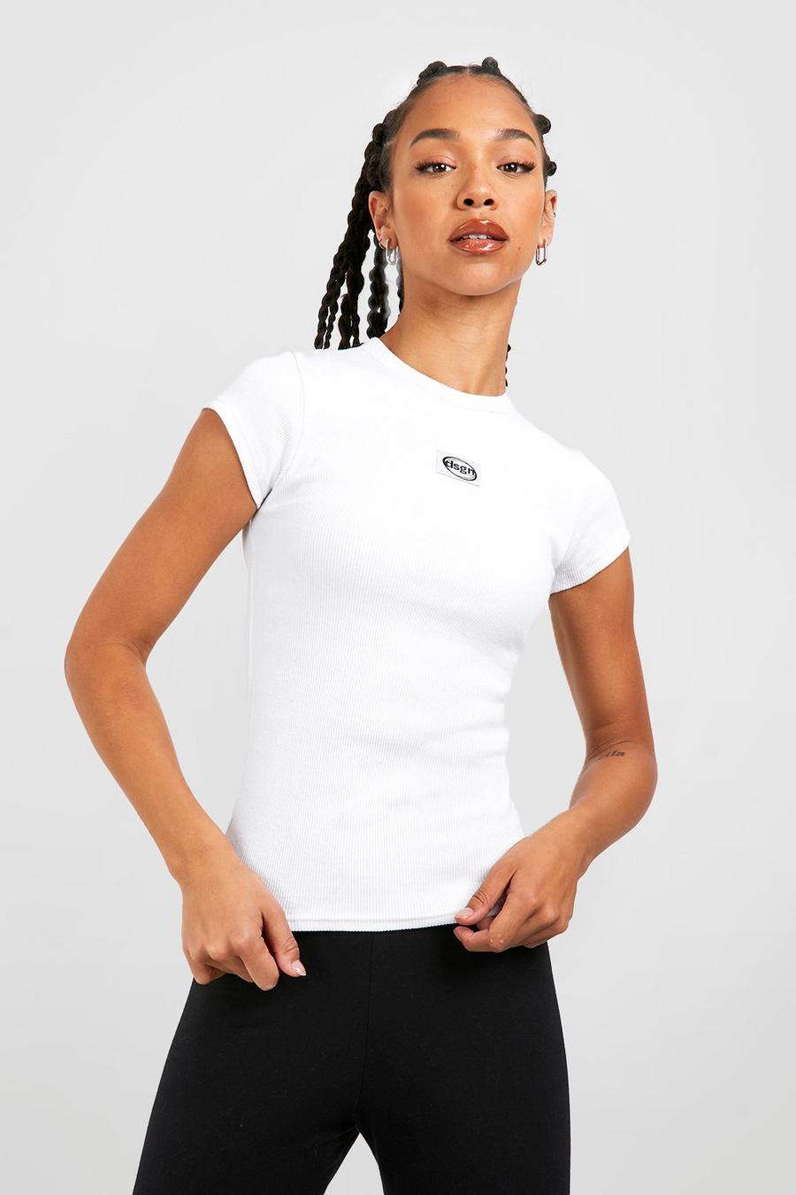 White Tall Dsgn Studio Cap Sleeve Top image number 1