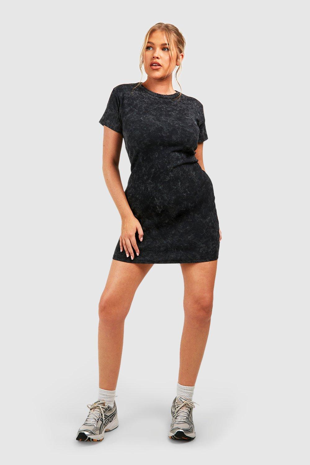 Charcoal Mini Bodycon T-Shirt Dress