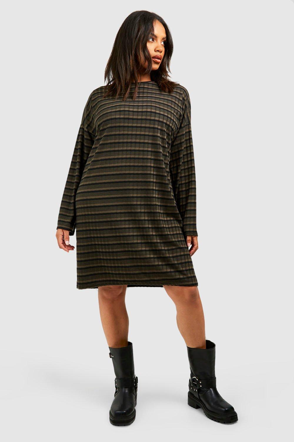 Khaki best sale jumper dress