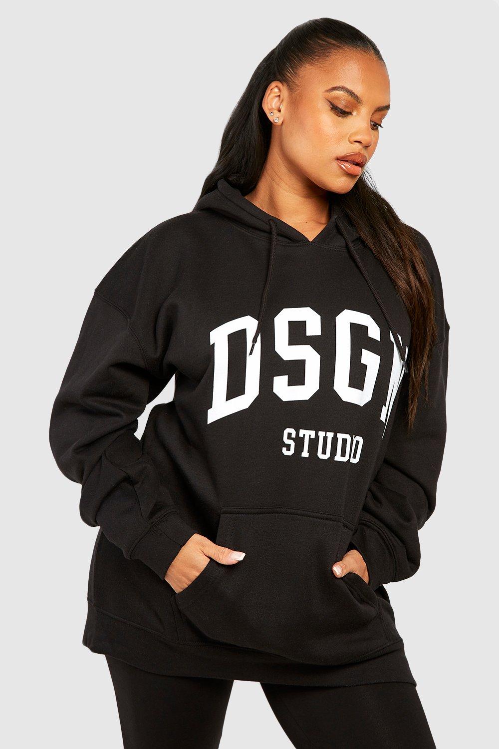 Plus Dsgn Printed Oversized Hoodie | boohoo