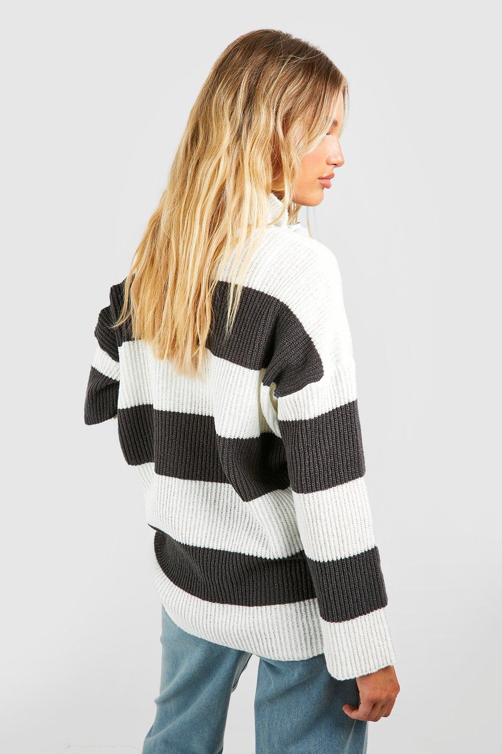 Grey and white striped on sale jumper