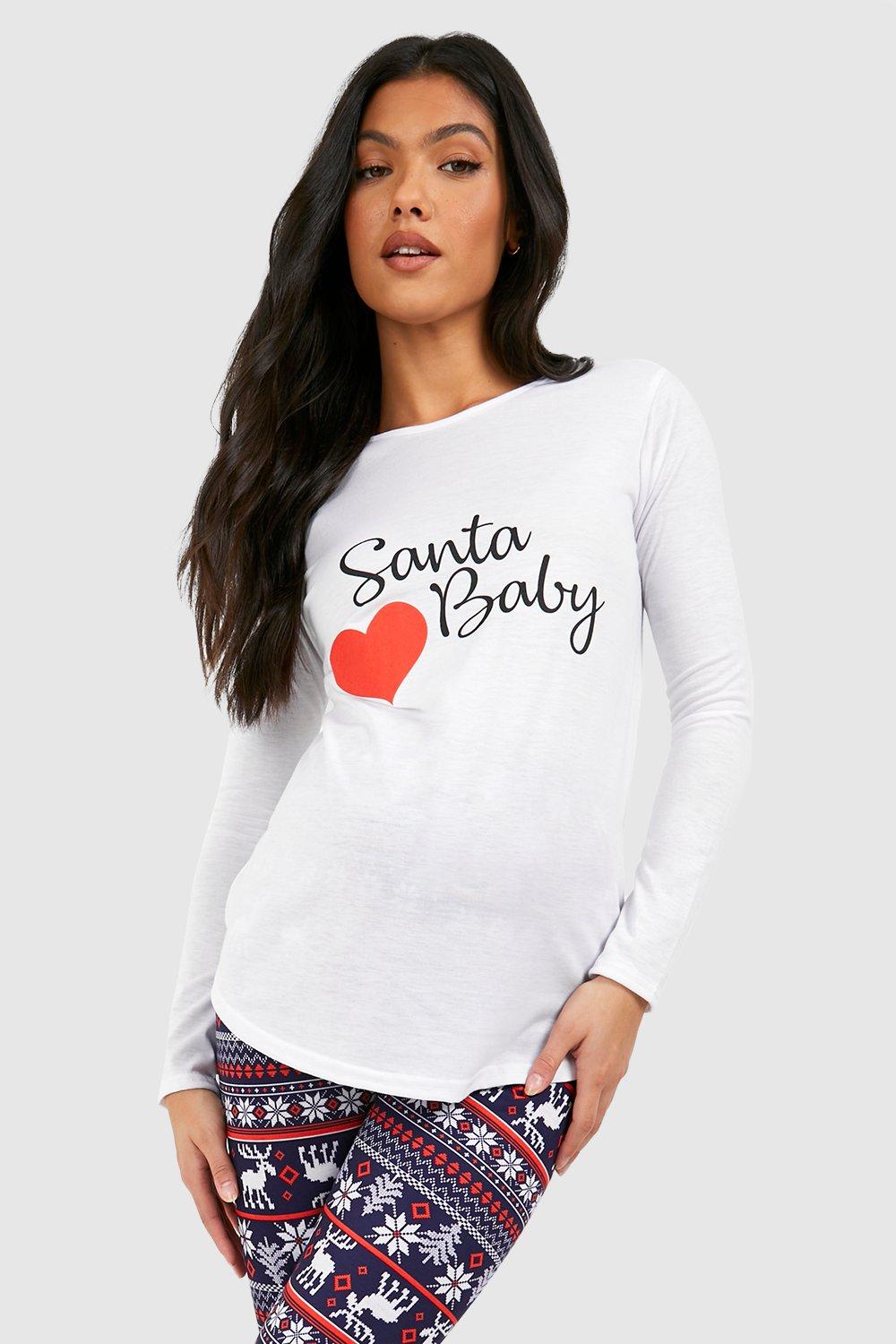 Maternity Santa Baby Christmas Pyjamas