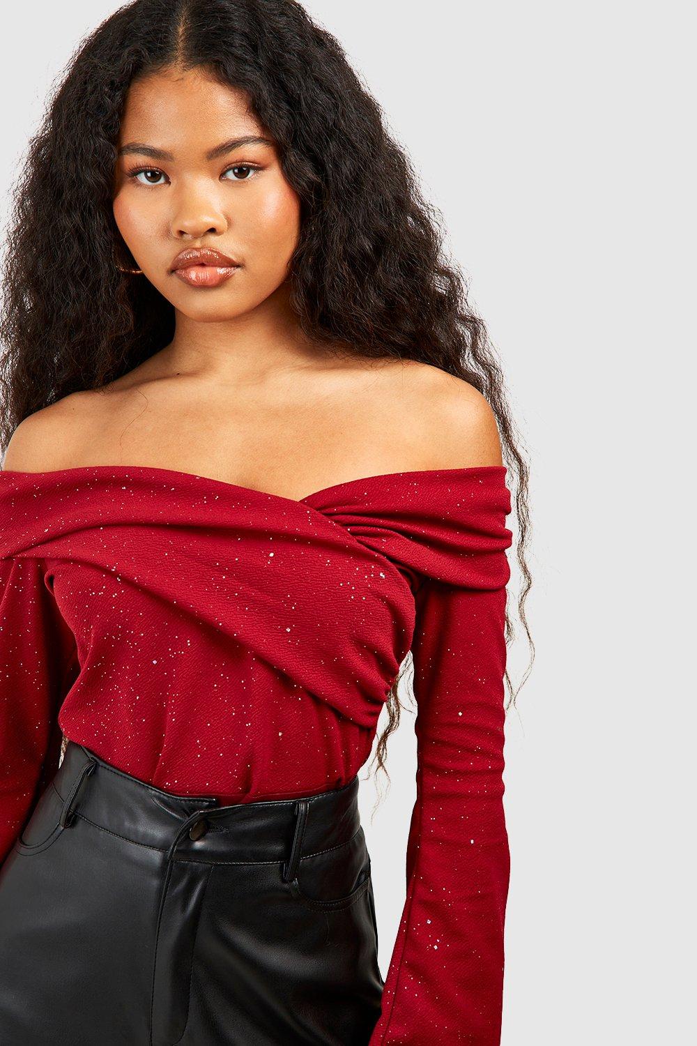 Red store glitter bodysuit