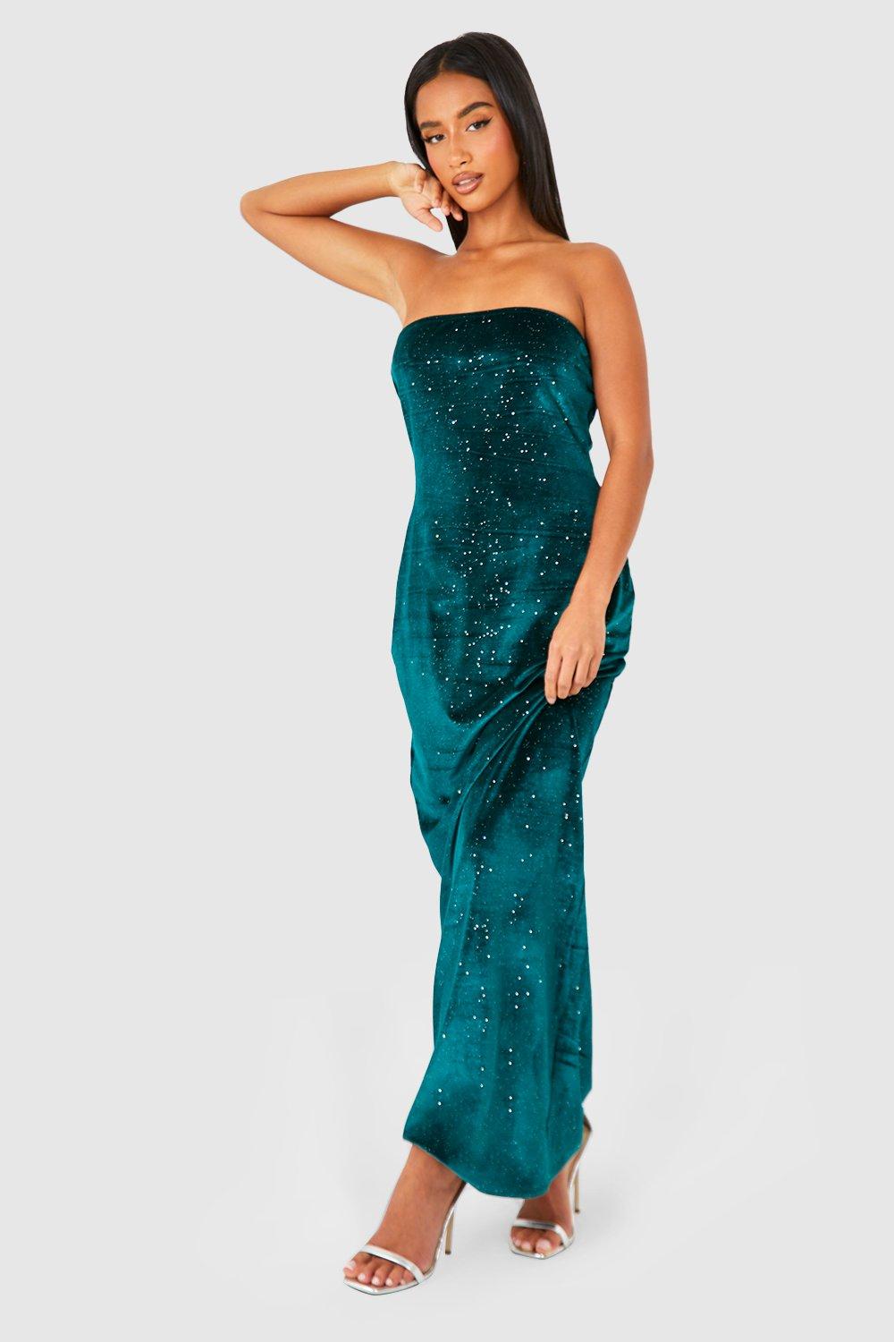 Emerald green petite clearance dress