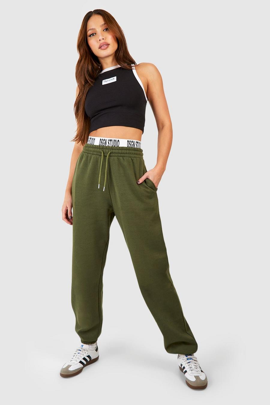 Forest Tall Dsgn Elasticated Detail Cuffed Track Pants image number 1