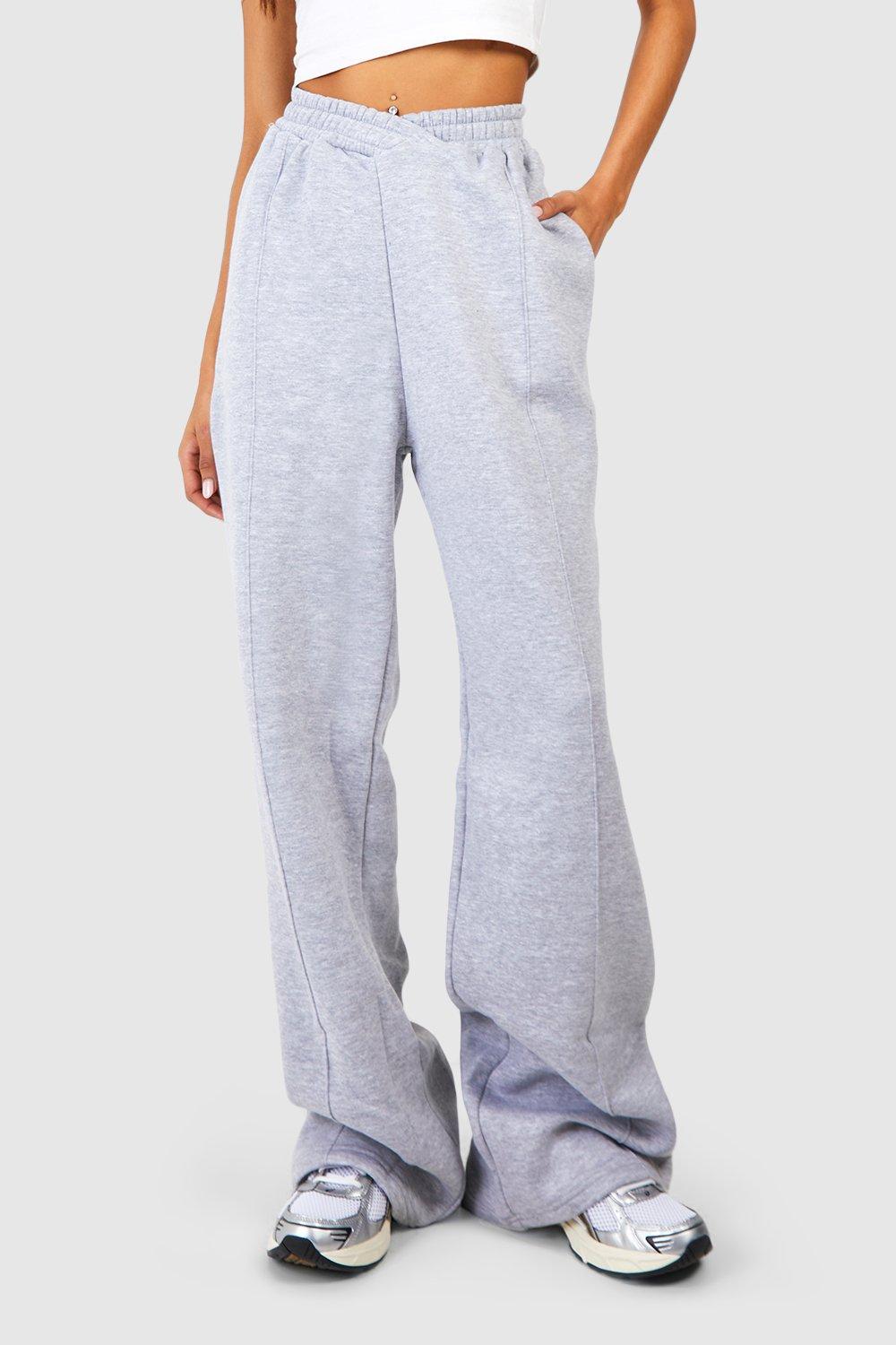 Women's Athletic Essentials Low Rise Flare Joggers in Grey Marl