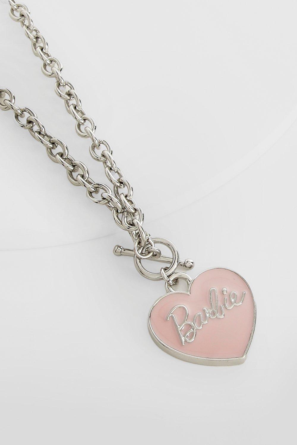 Shop online Barbie(TM) Limited Edition CZ Stone Studded Heart Charm Link Chain  Necklace @ Best Price