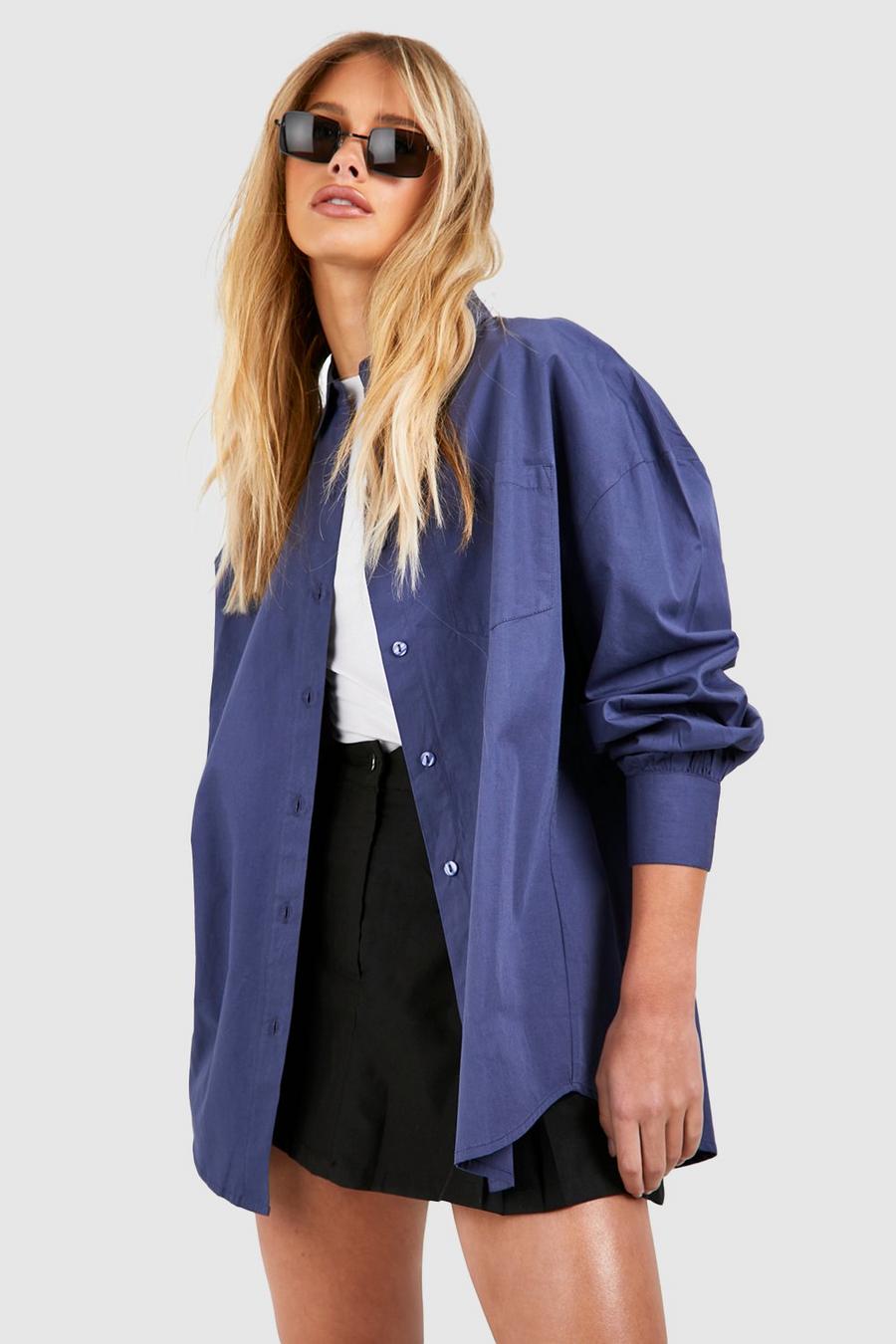Camicia oversize, Navy image number 1
