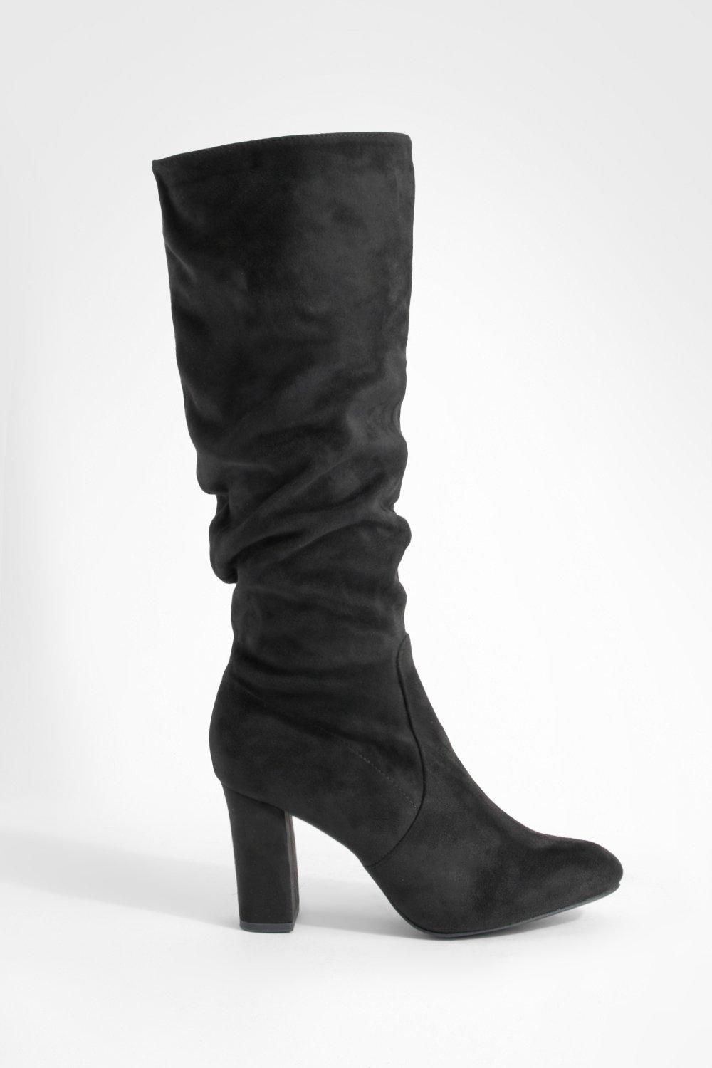 Wide fit hotsell block heel boots