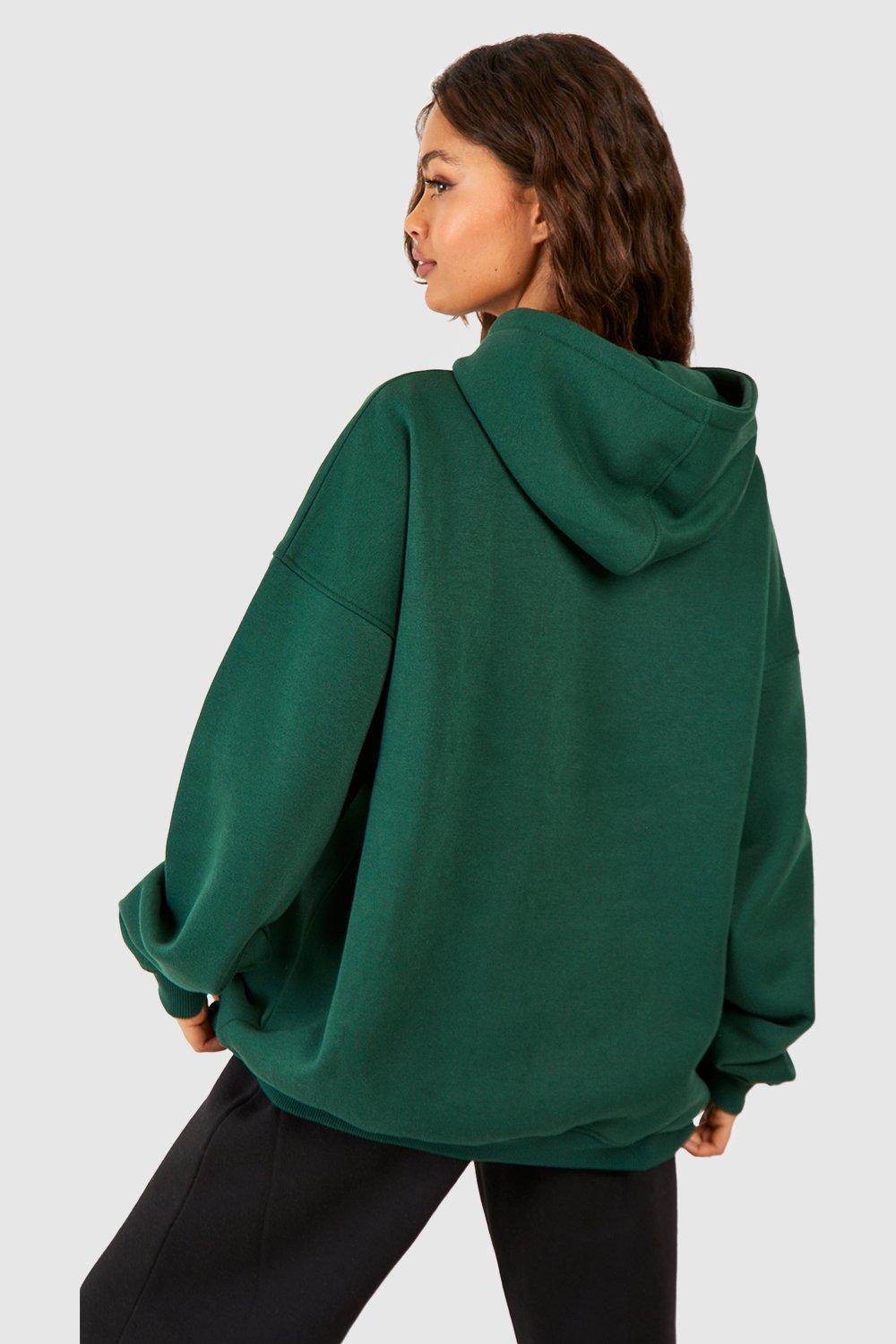 Forest green oversized online hoodie