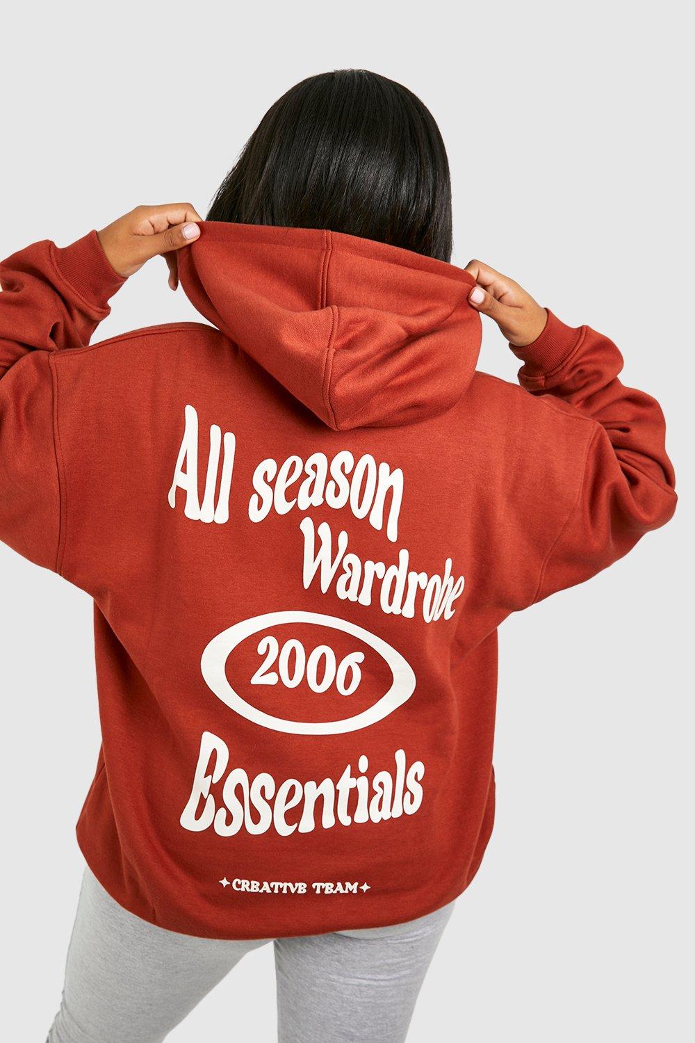 Boohoo red hoodie hot sale