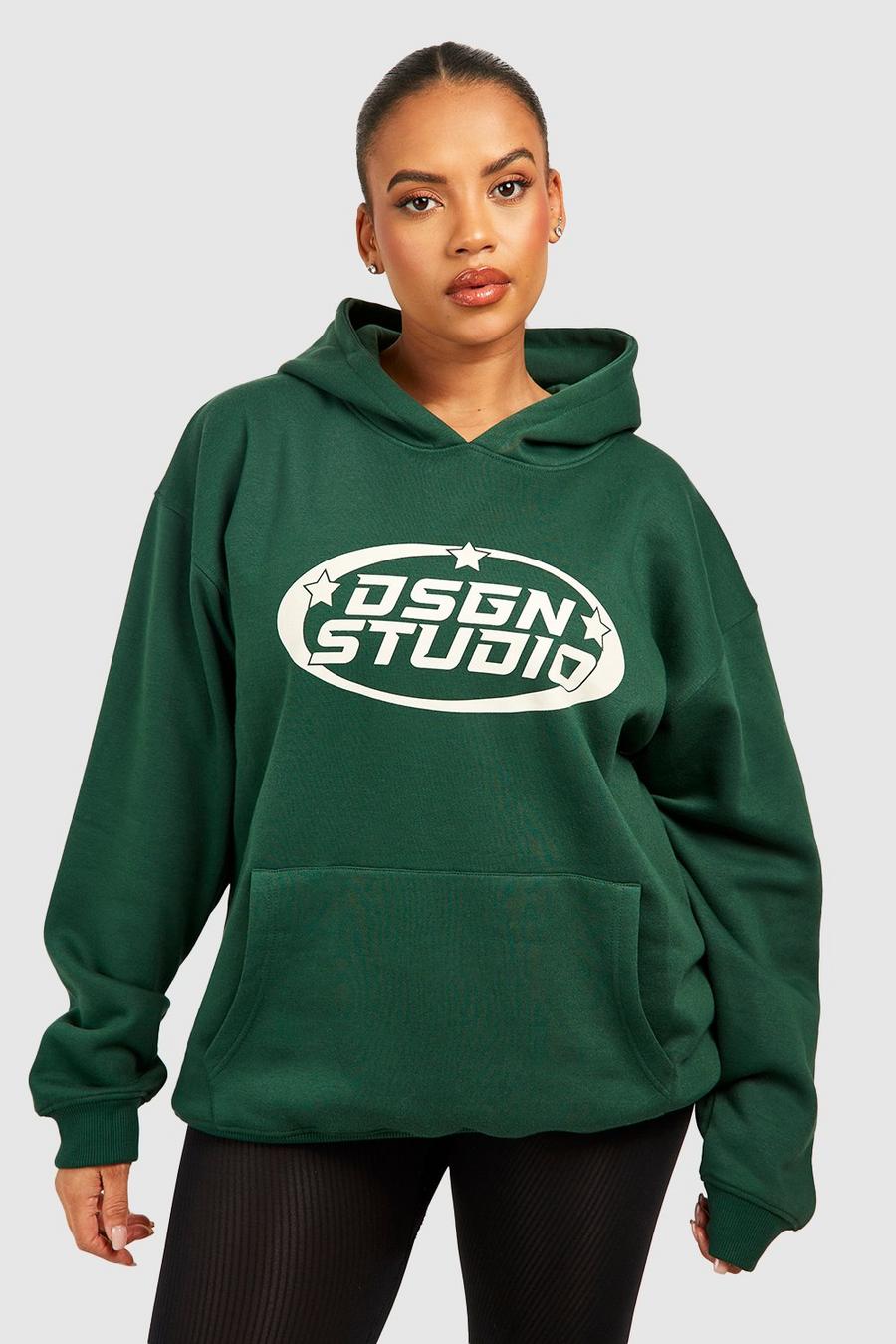 Forest Plus Dsgn Studio Oversize hoodie med slogan image number 1