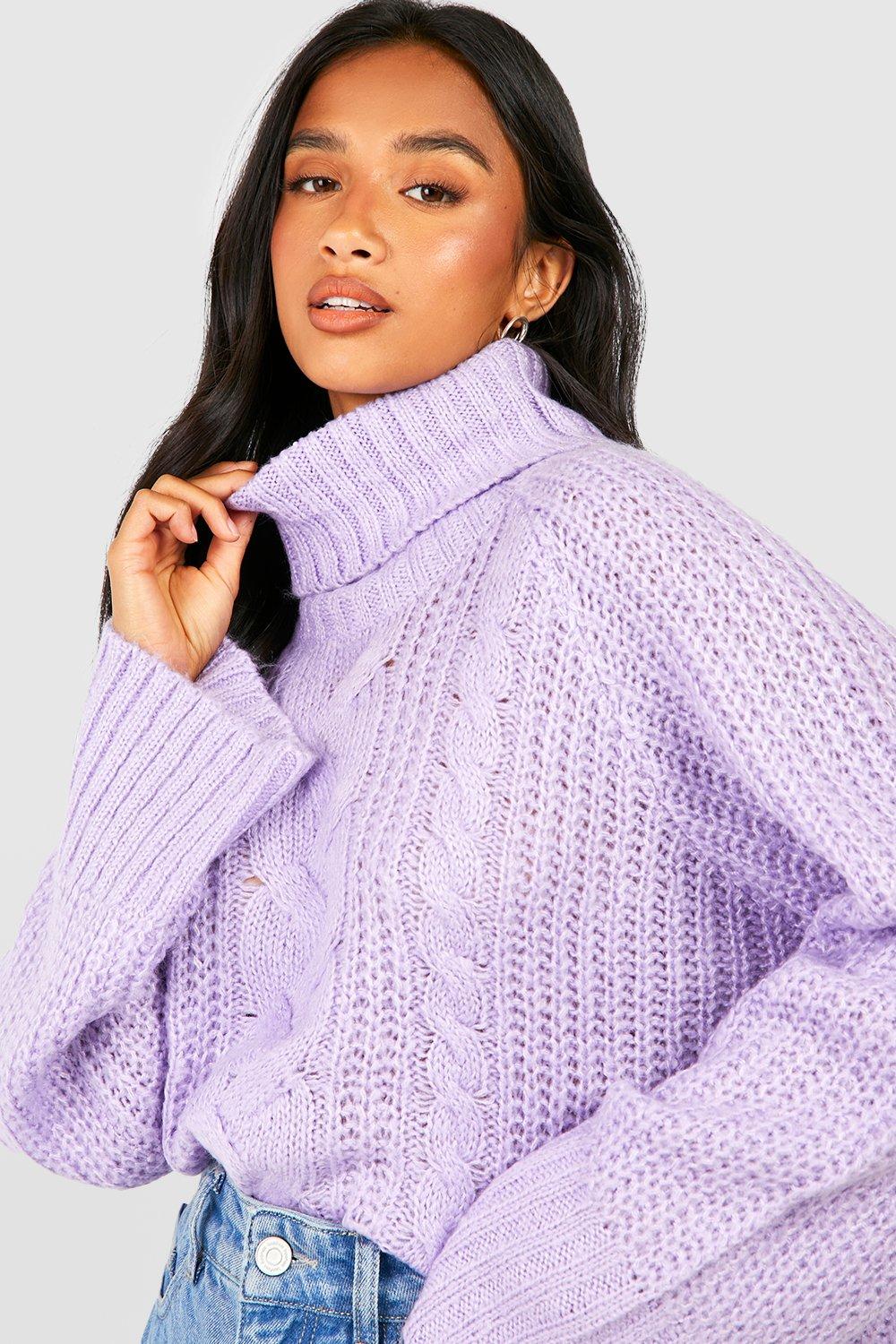 Lilac polo shop neck jumper