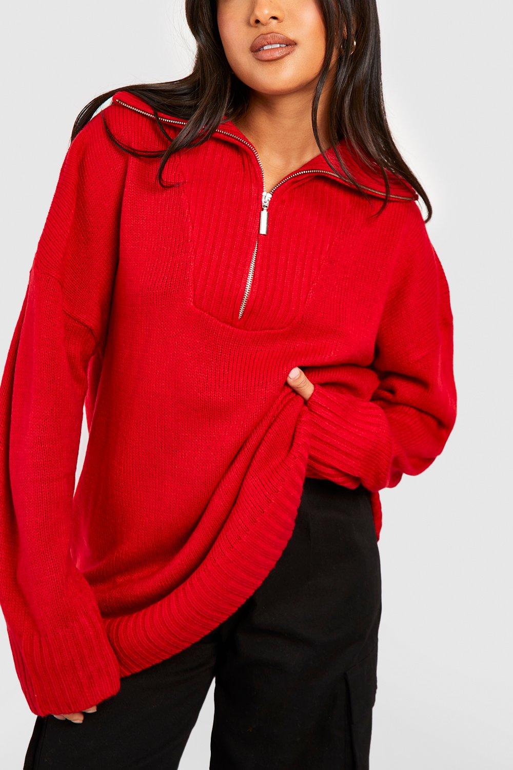 Zip collar jumper outlet womens