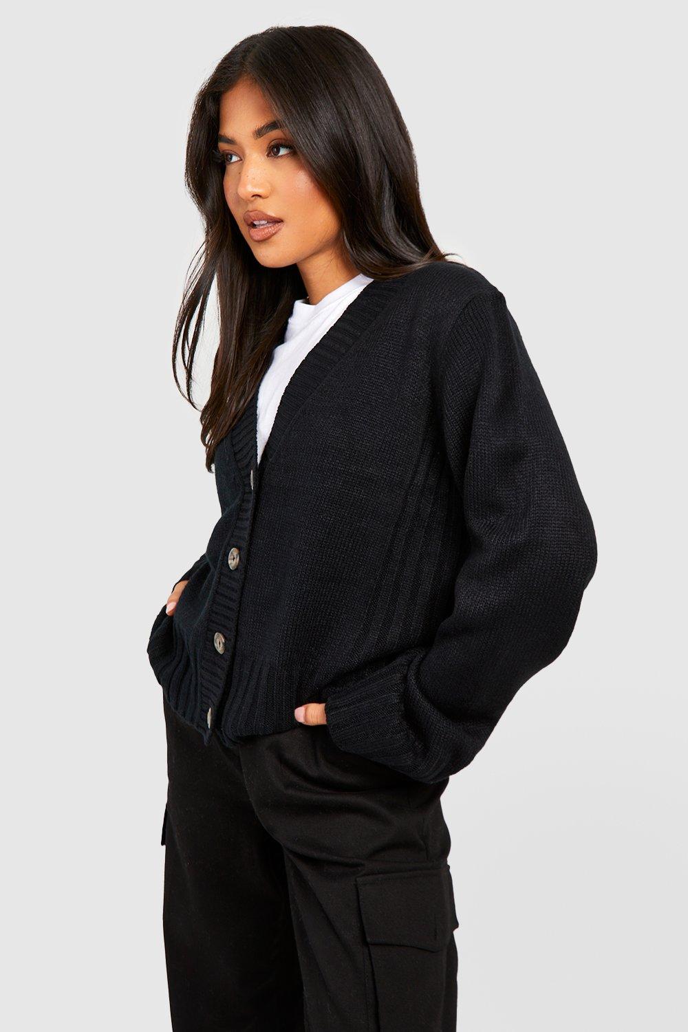 Boohoo black outlet cardigan