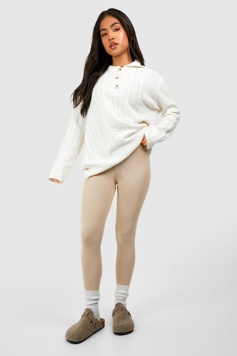Stone Petite Knitted Leggings image number 1