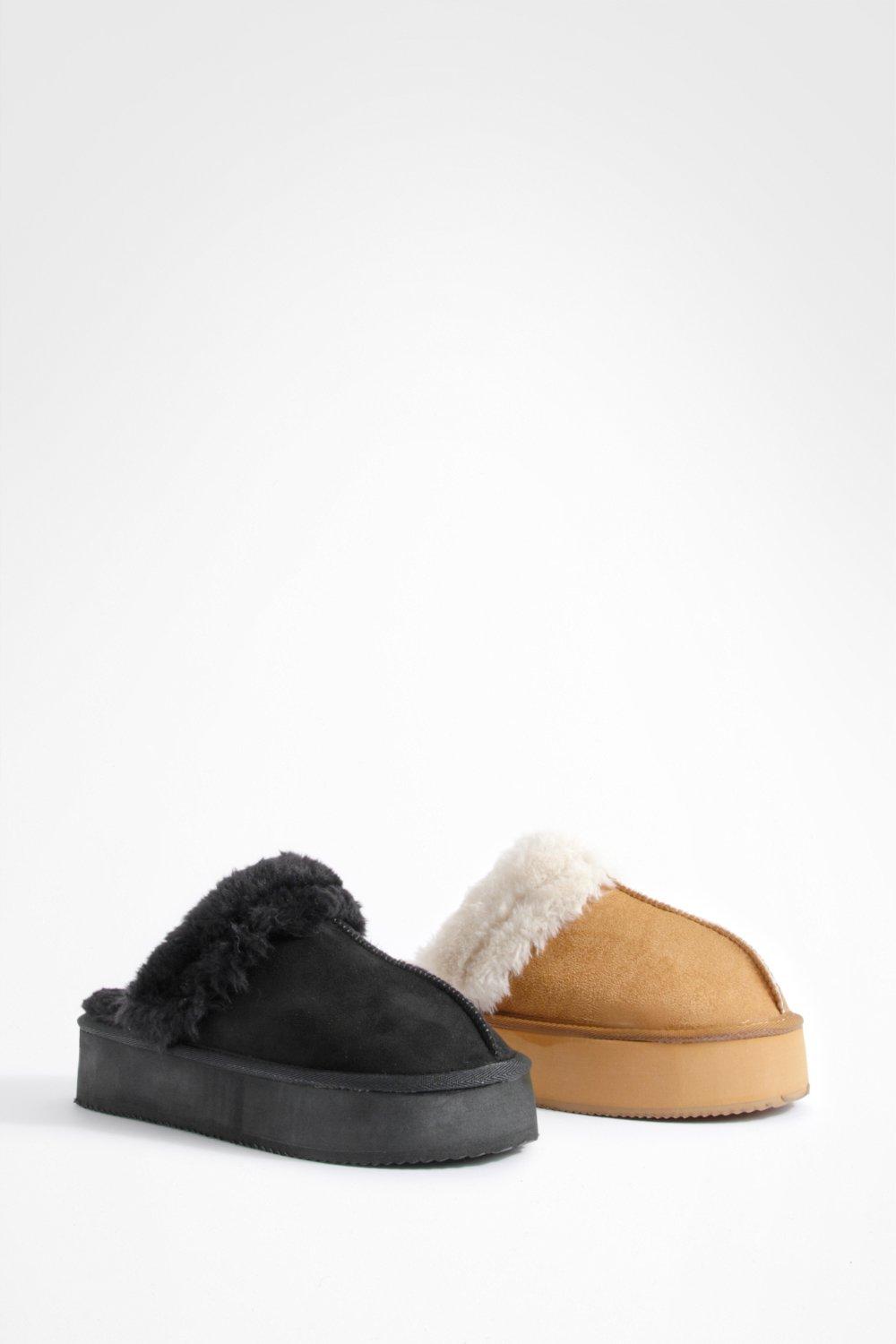 Slip on mules with fur store
