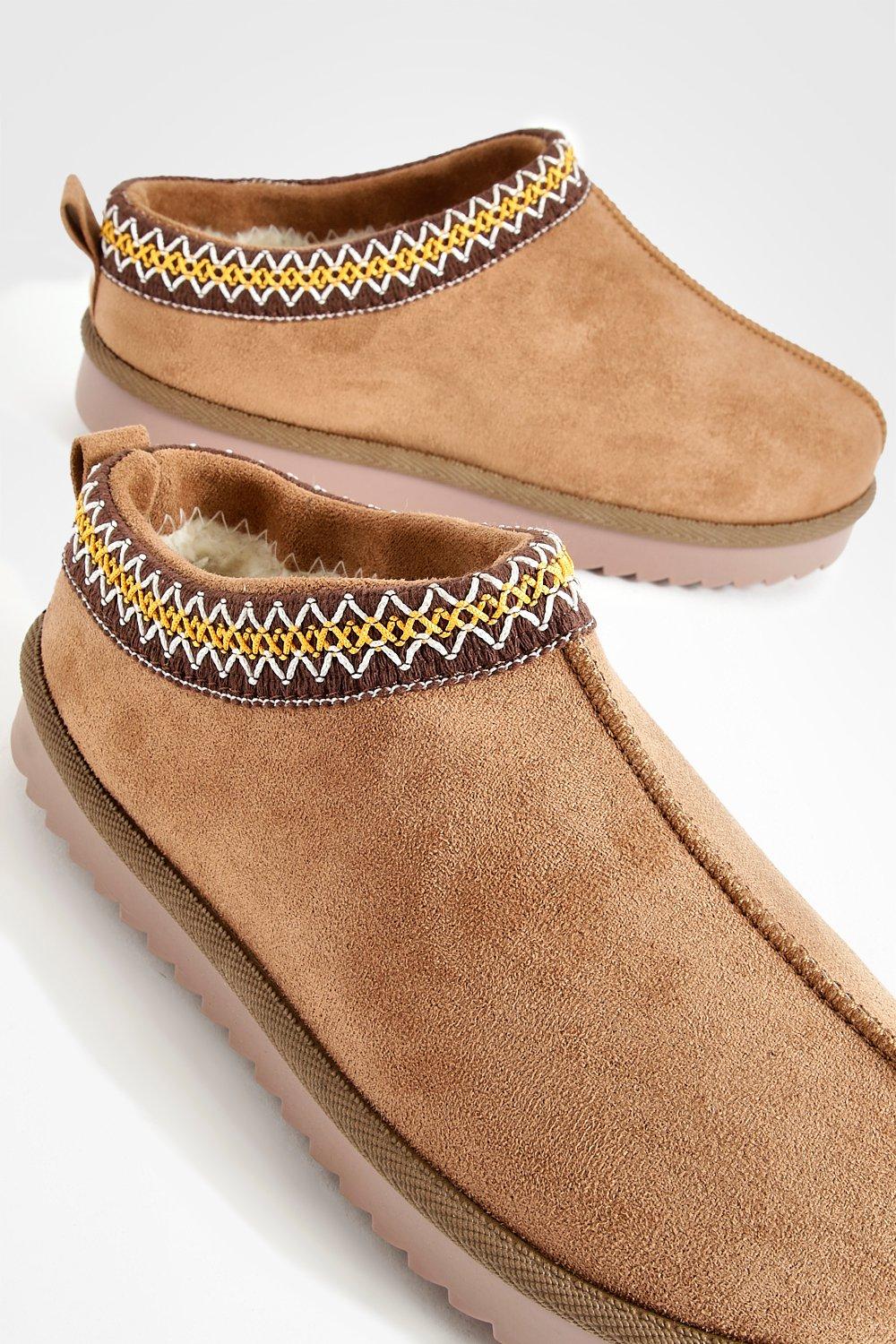 Embroidered mules best sale