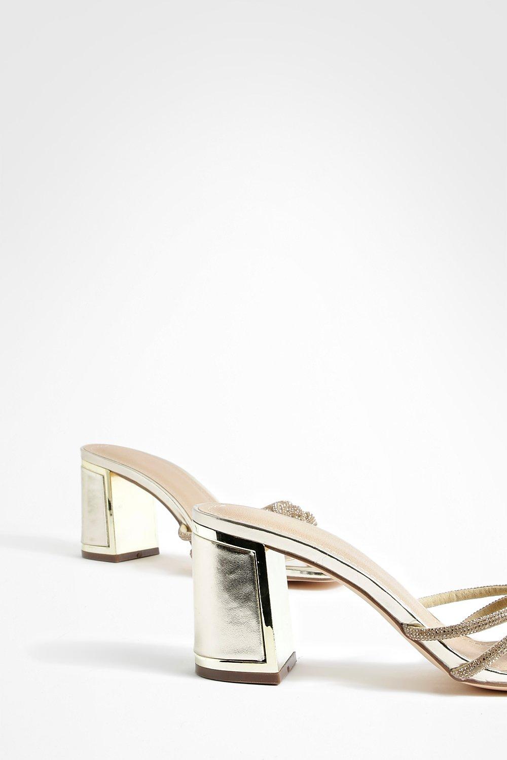 Gold mules 2025 heels uk