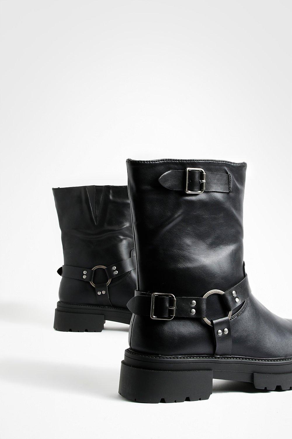 Boohoo sales biker boots