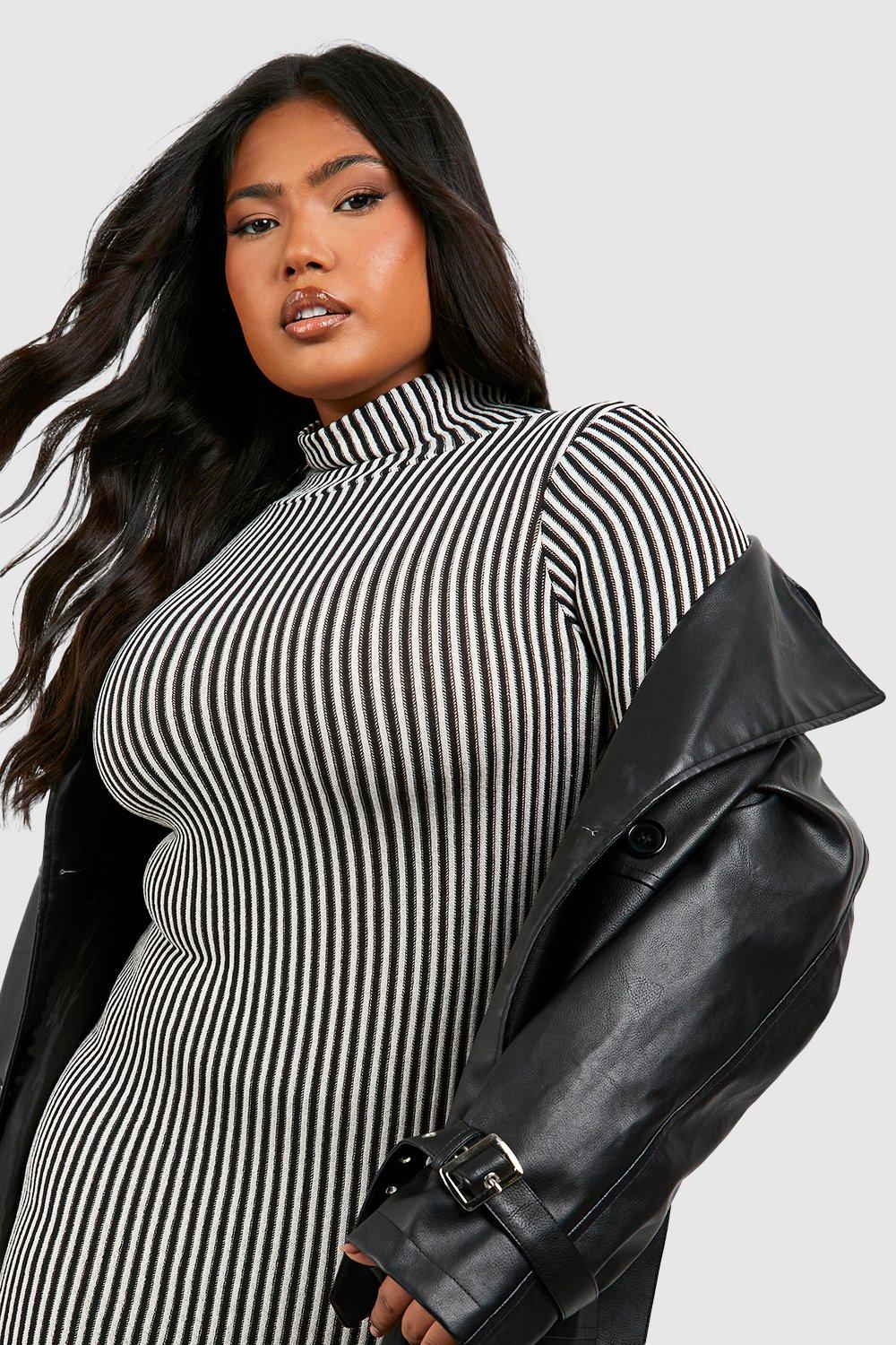 Black/Stone Stripe Ribbed Collection
