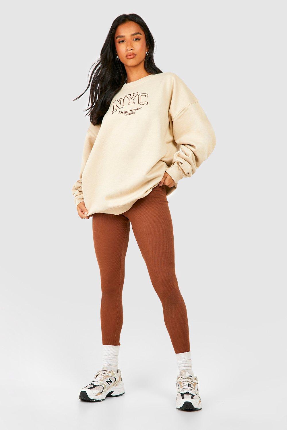 Petite Nyc Embroidered Sweatshirt boohoo