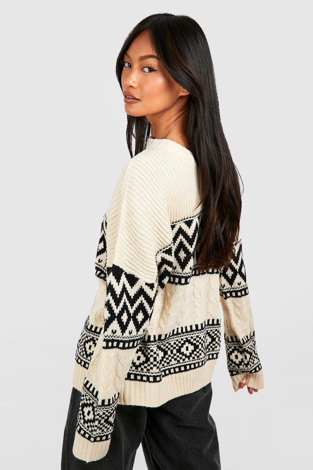 Women's Oversized Cable-Knit Sweater