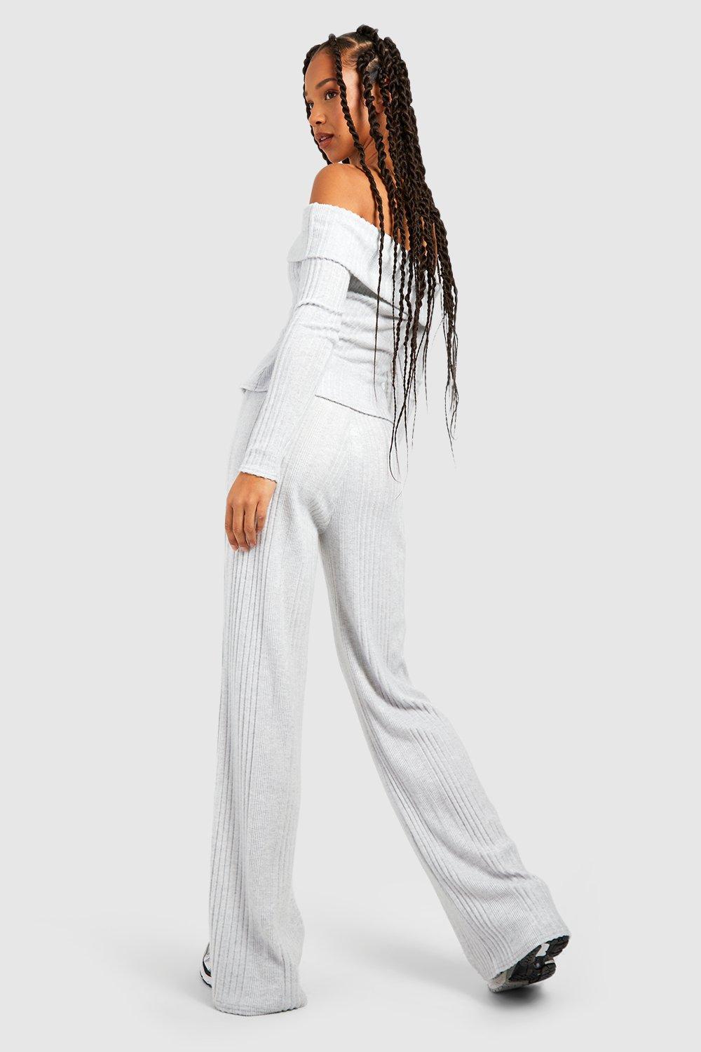 Women's Tall Soft Rib Flared Trousers