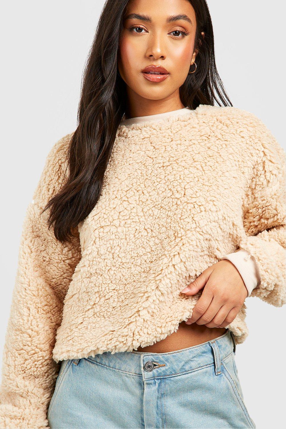 Borg on sale cropped jumper