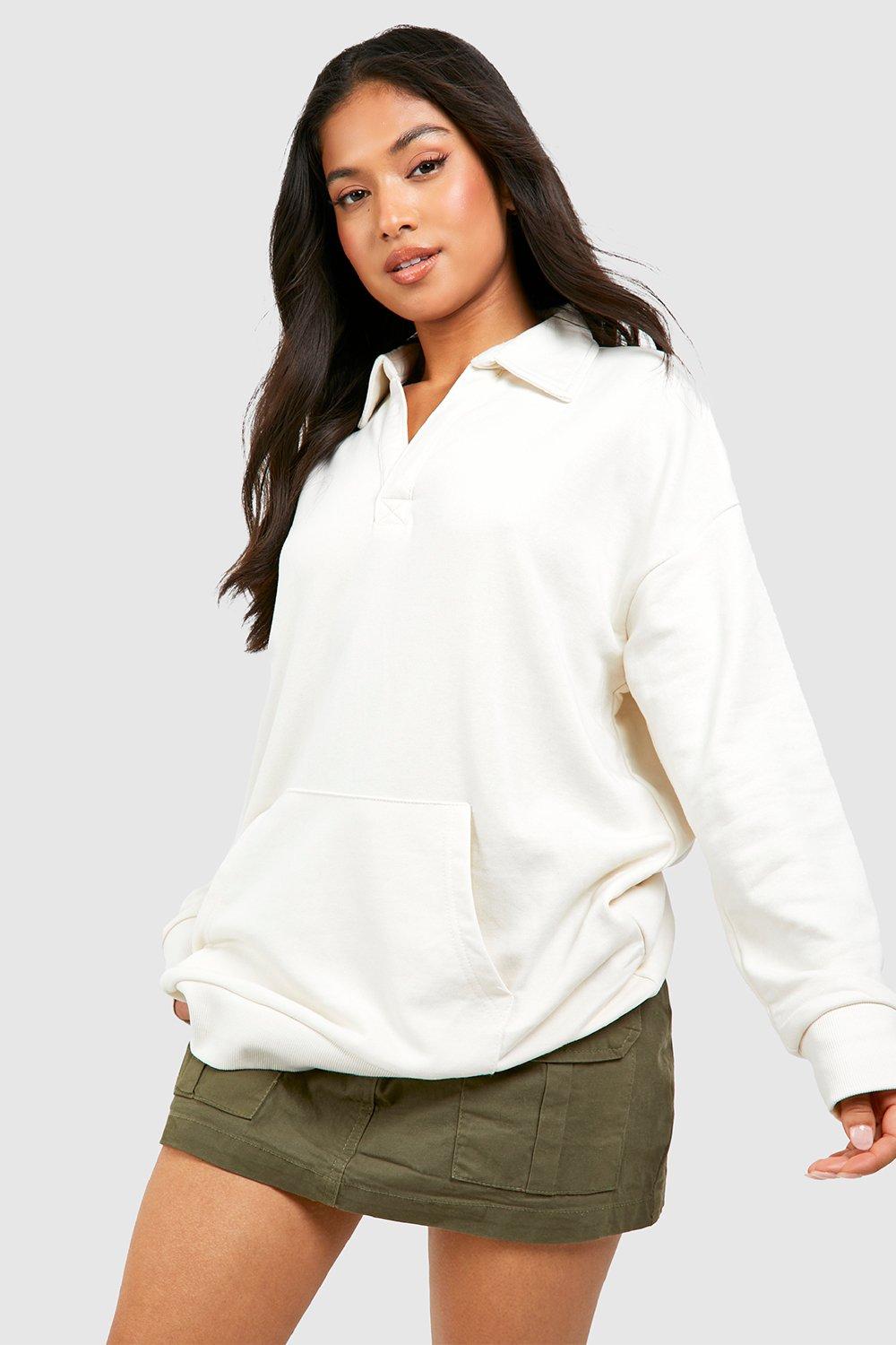 Petite best sale white sweatshirt