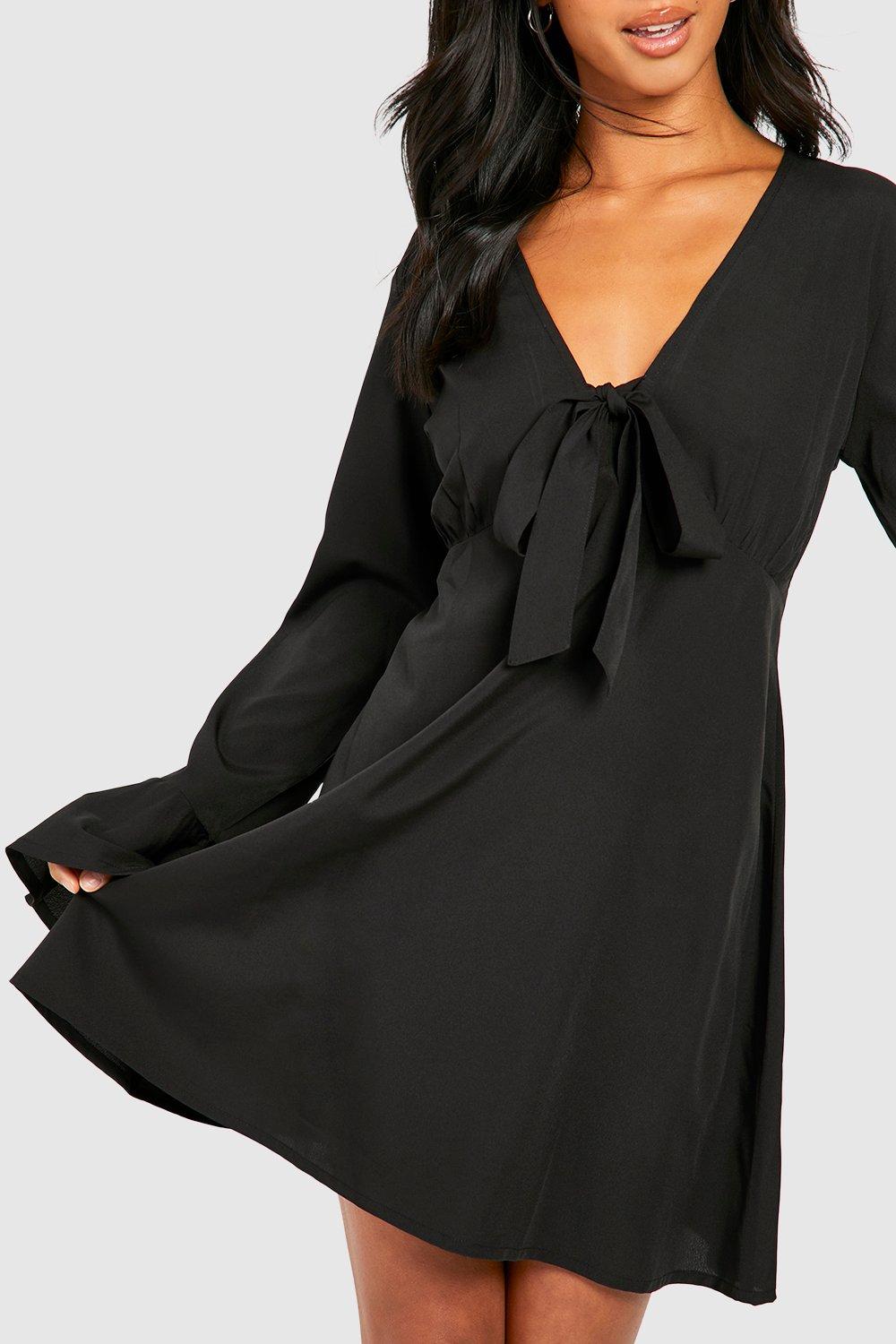 Tie front skater dress new arrivals