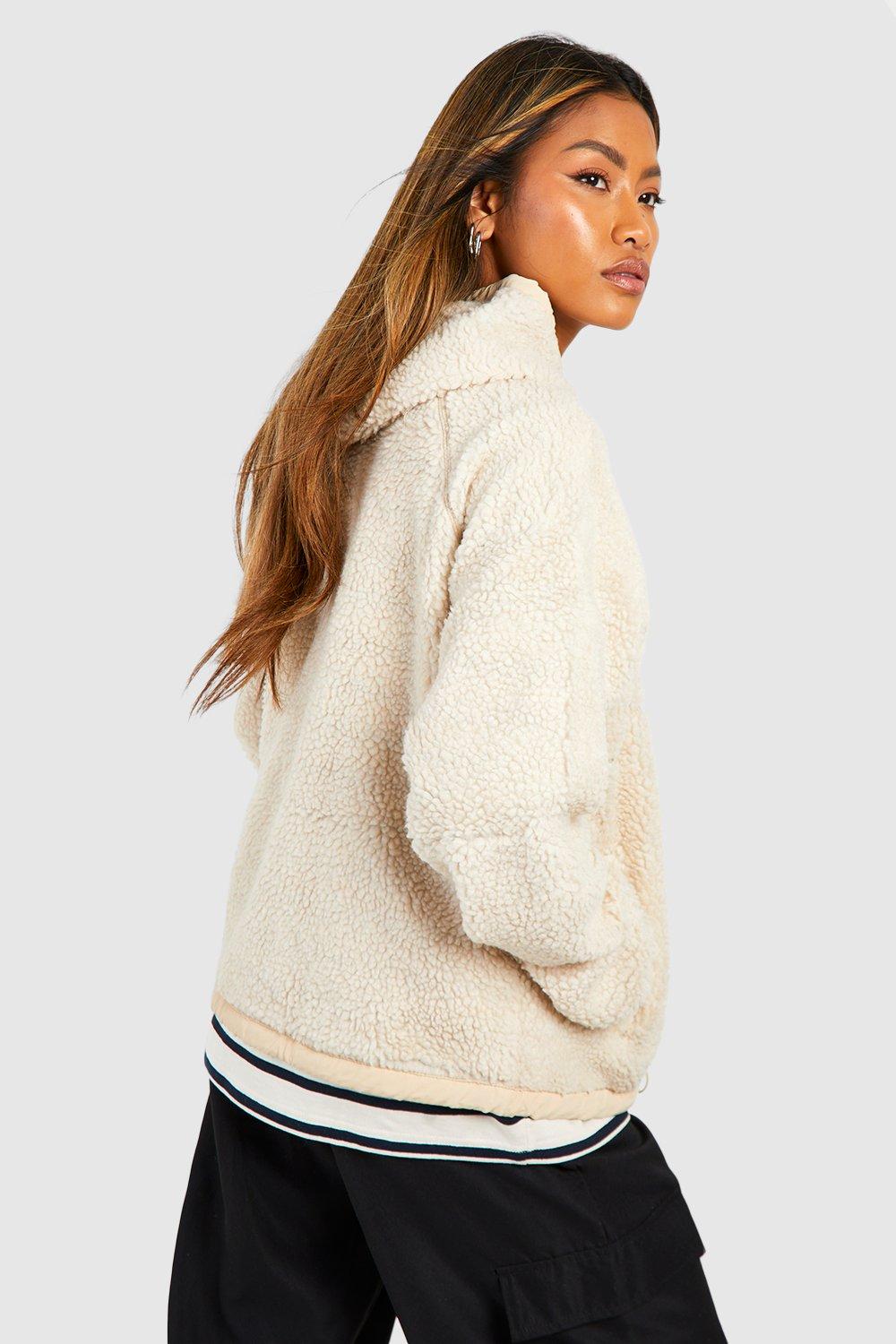 Boohoo zip sale detail coat