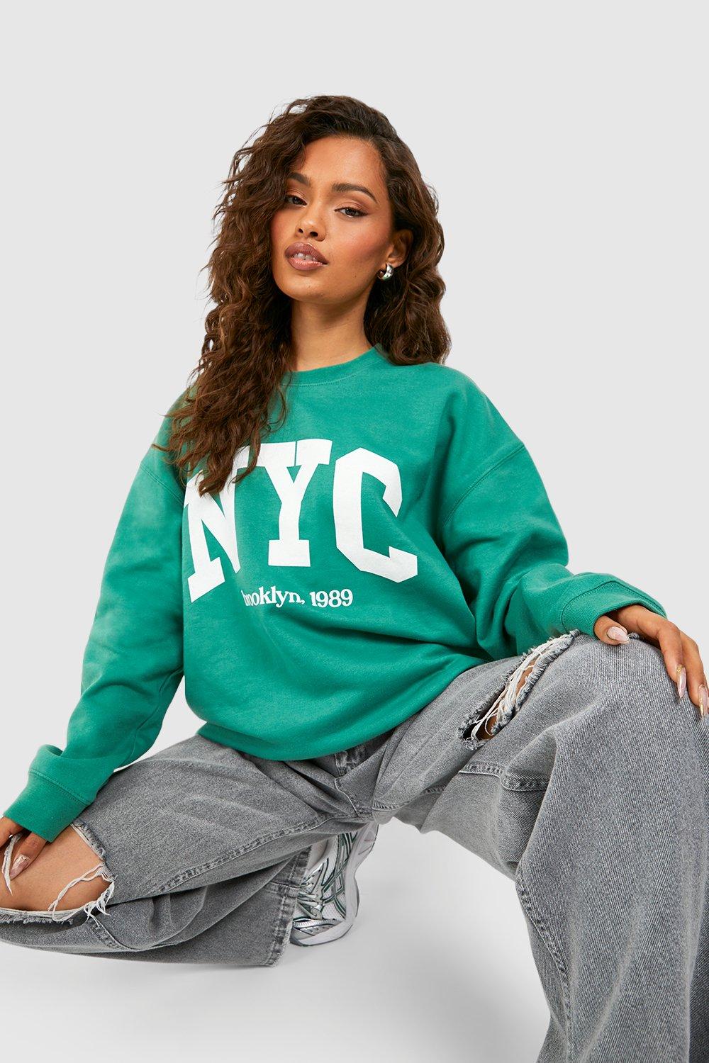 Only NY | NYC City of New York Hoodie, ash/green / M