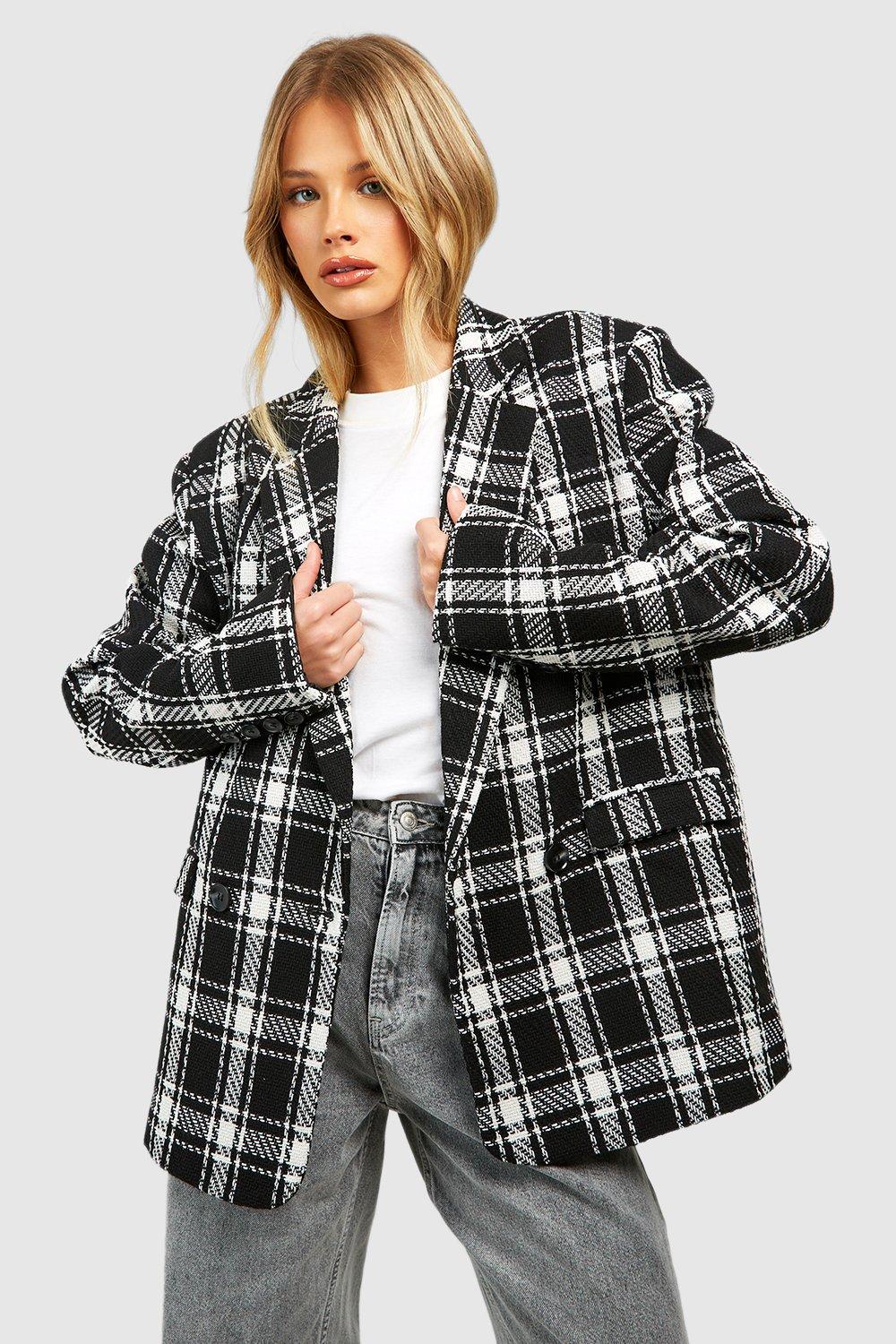 Boohoo sale check blazer