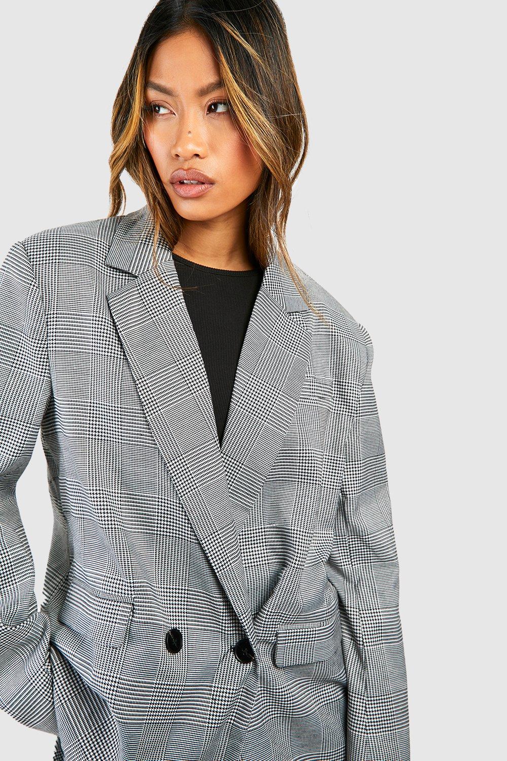 Boohoo check blazer hotsell