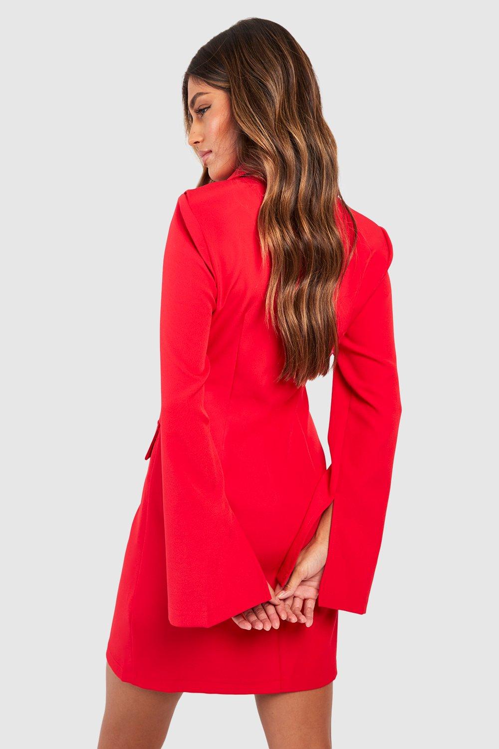 Robe blazer rouge discount femme