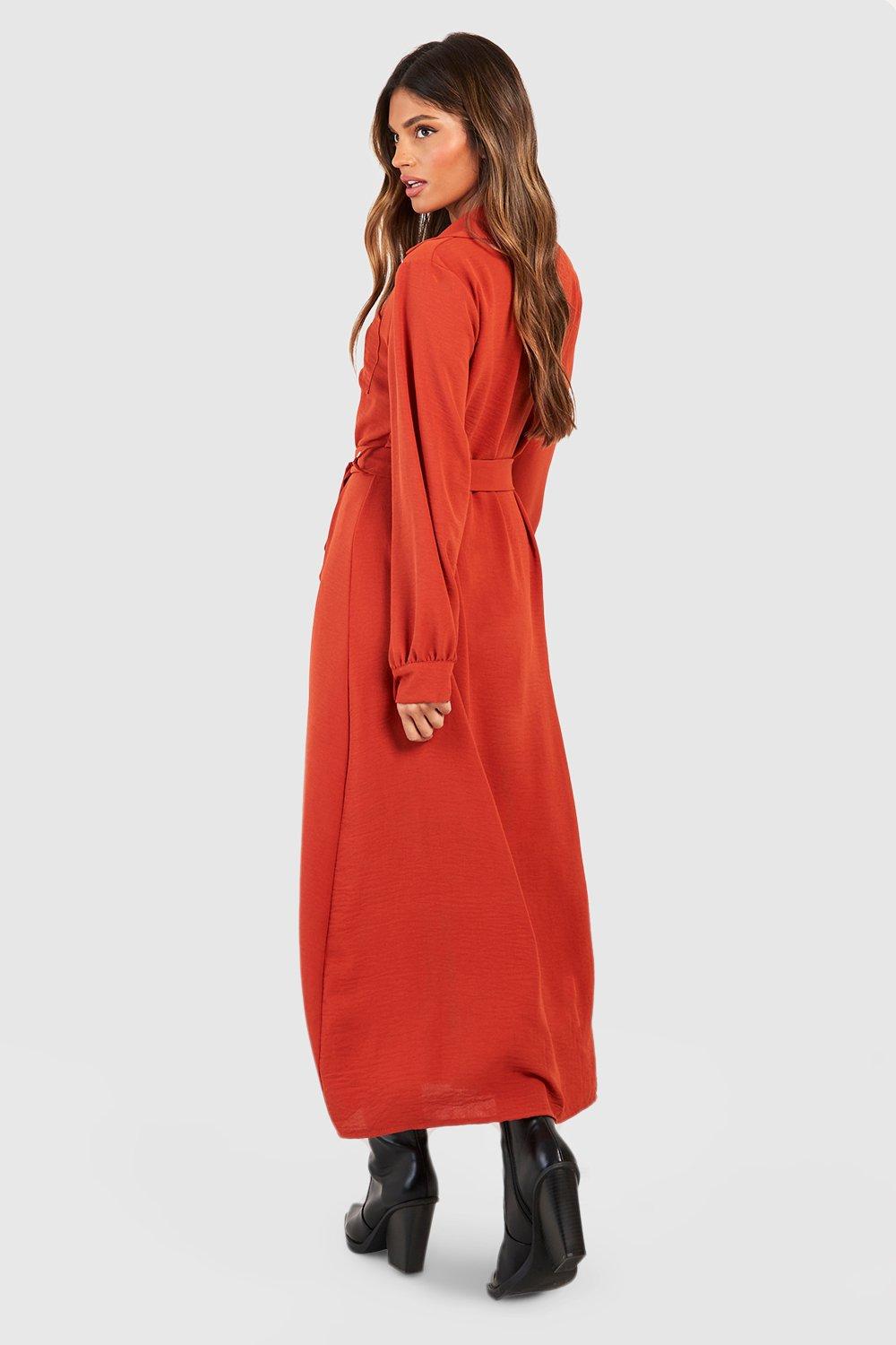 Long sleeve maxi shop dress with pockets