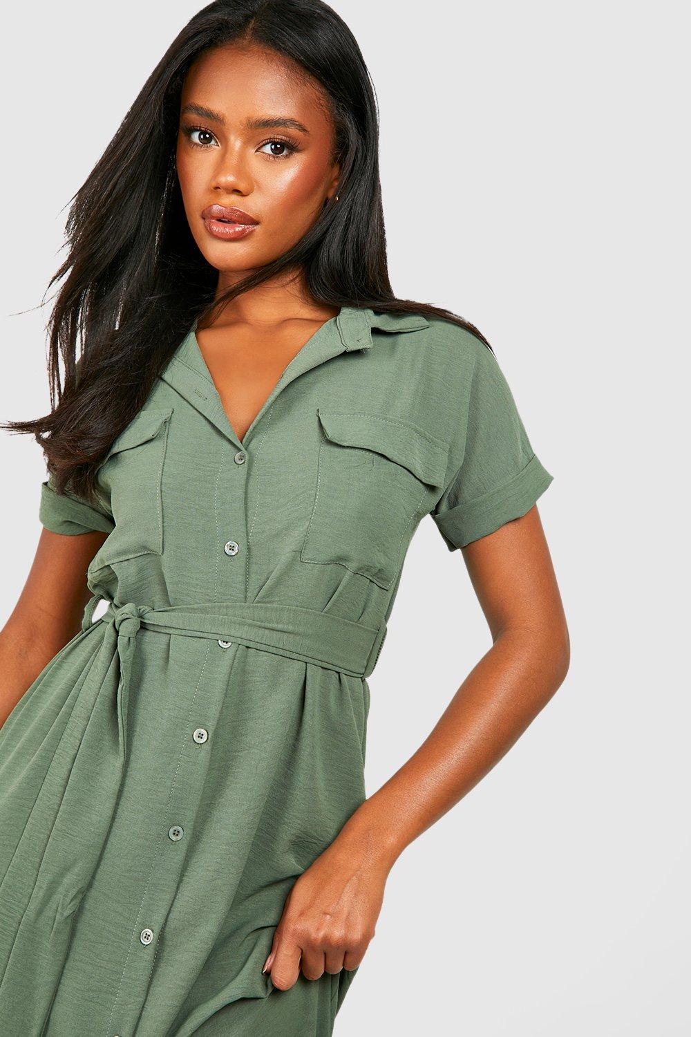 Khaki utility dress outlet uk