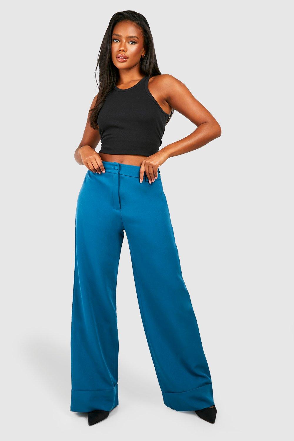 ASOS Tailored Green Pop Wide Leg Pants