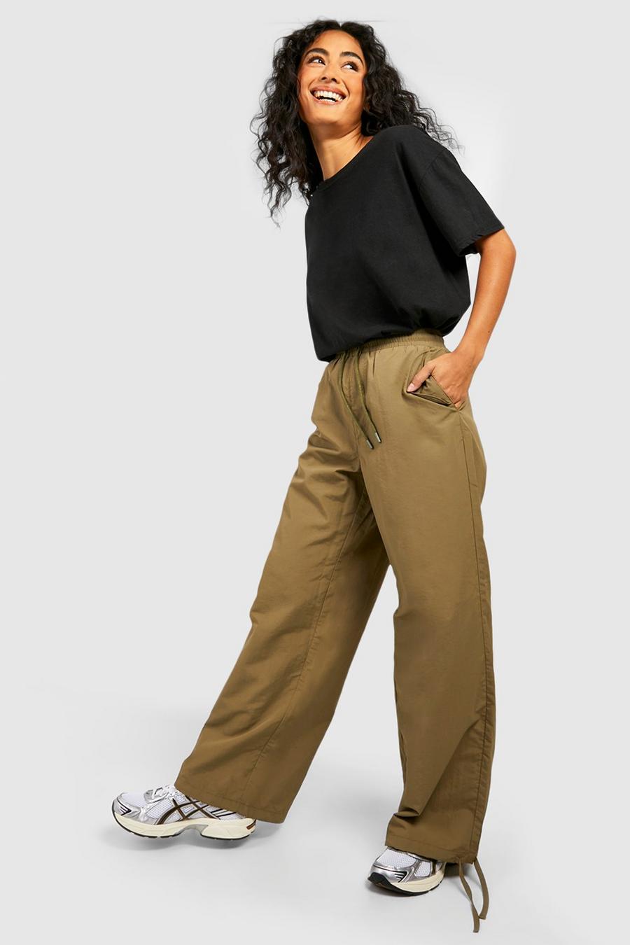 Pantalón deportivo oversize holgado, Khaki image number 1