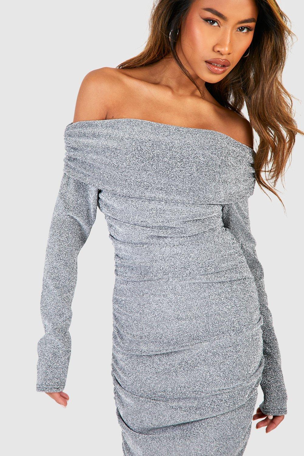 Silver 2024 bardot dress