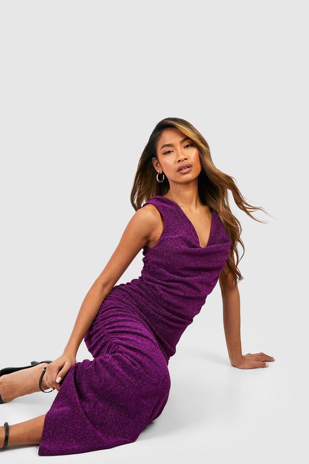 Boohoo purple clearance dress