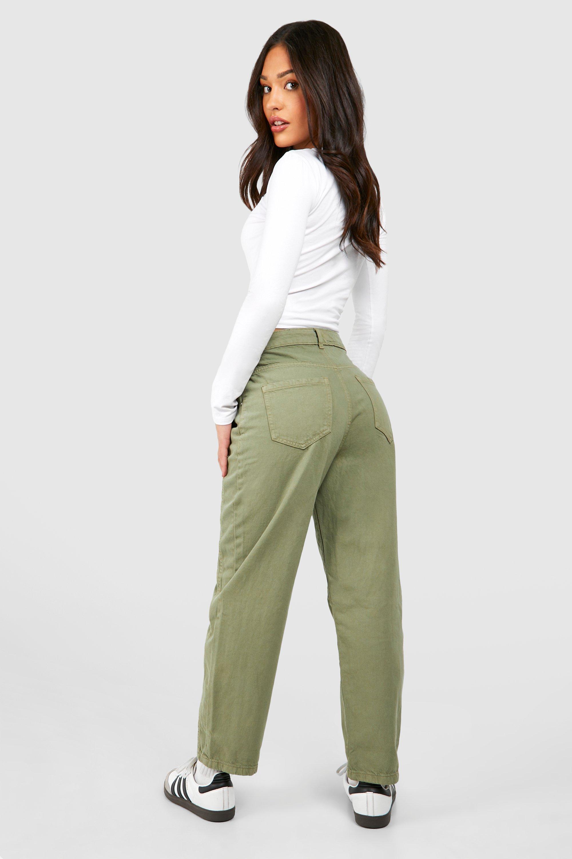 Khaki store mom jeans