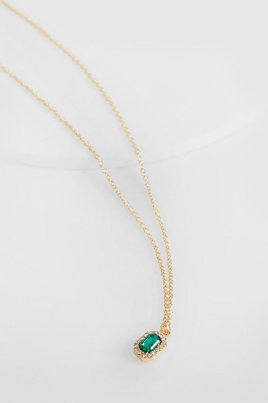 Emerald Cut Embellished Necklace  image number 1
