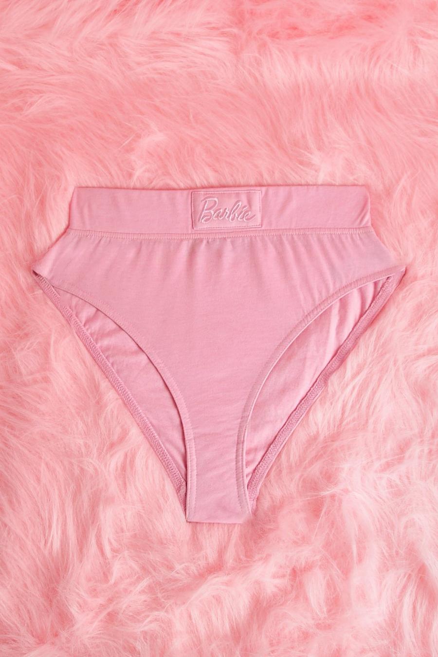 Baby pink Barbie Slip Met Hoge Taille En Label
