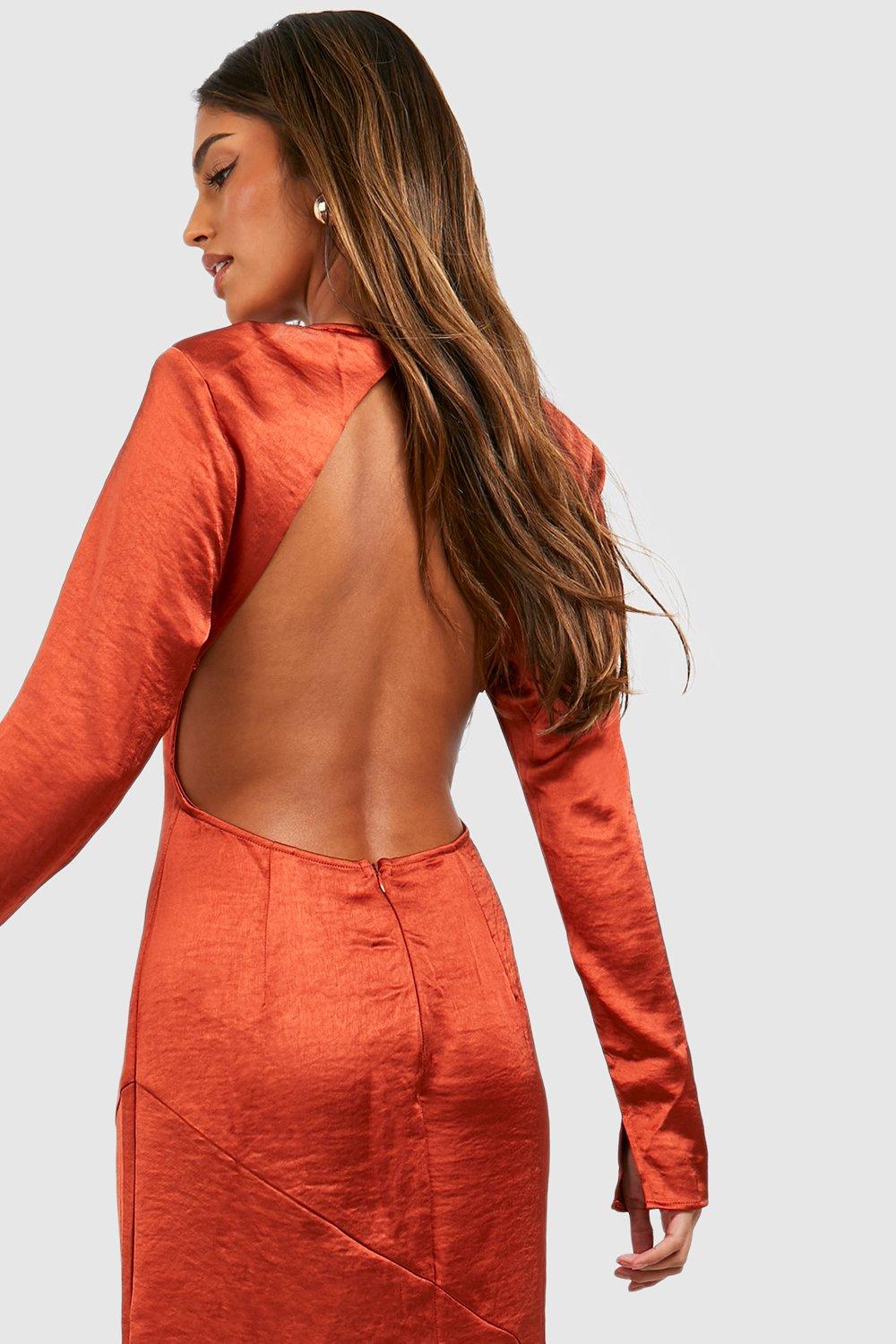 Boohoo backless outlet dress