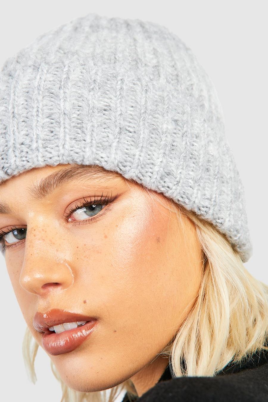 Light grey Soft Ribbed Knit Beanie image number 1